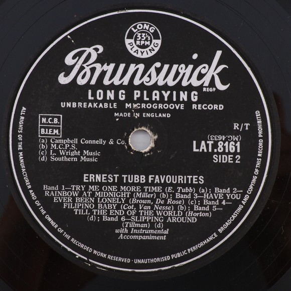 Ernest Tubb – Favourites - UK 1957 Mono Country 12" LP Vinyl Record LAT 8161 - Picture 11 of 16